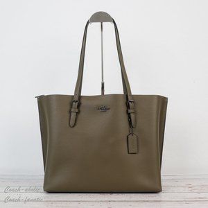 NWT Coach Leather Mollie Tote Shoulder Bag in Kelp